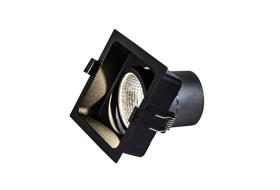 DM201410  Bodar SQ A 20, 20W Adj. LED Deep Square recessed Downlight Matt Black 1660lm 40° 5000K IP20